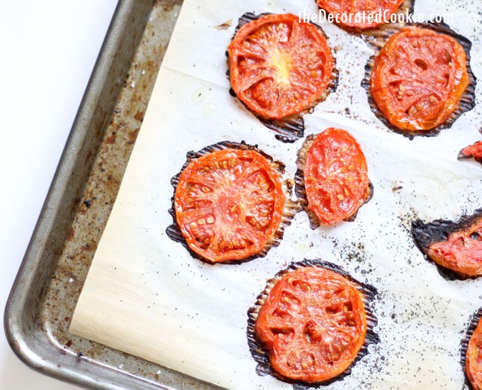 roasted tomatoes for the homemade Starbucks panini 