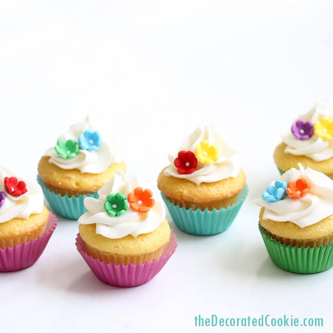 How to quickly and easily decorate MINI CUPCAKES, with video how-tos.