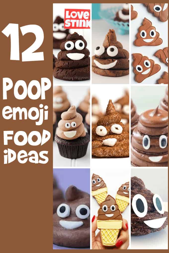 Emoji party! A roundup of 12 poop emoji food ideas for your #EmojiParty #PoopEmoji #foodideas 