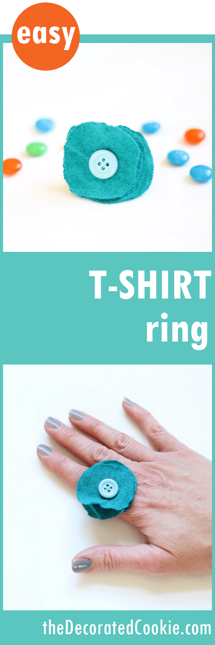 EASY T-shirt ring craft -- DIY jewelry 