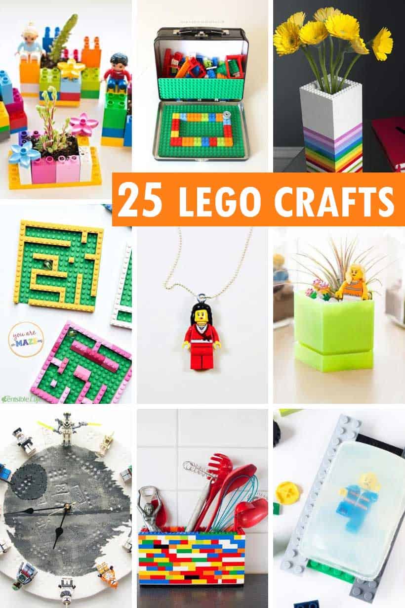 A roundup of AWESOME LEGO CRAFTS for kids and adults alike.