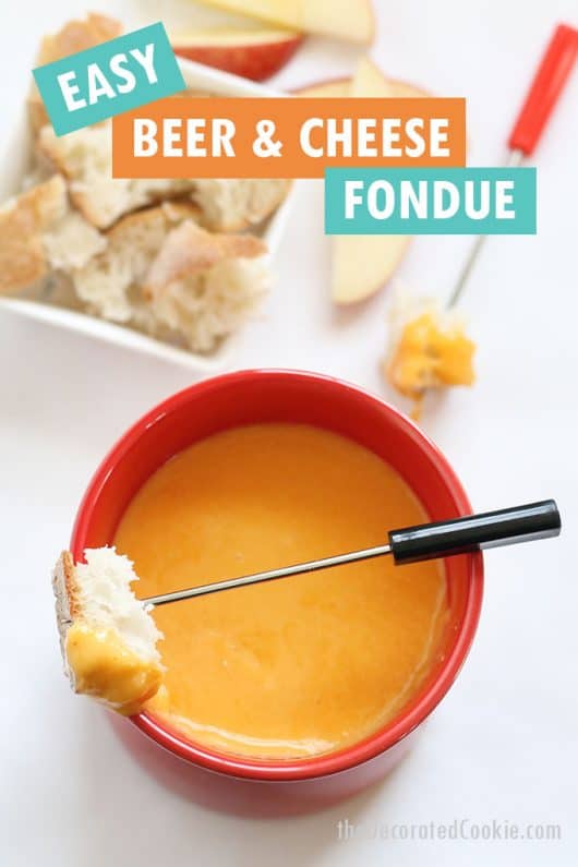 the BEST beer and cheese fondue. EASY perfect appetizer