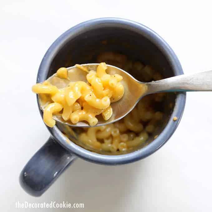 microwave mac and cheese in a mug