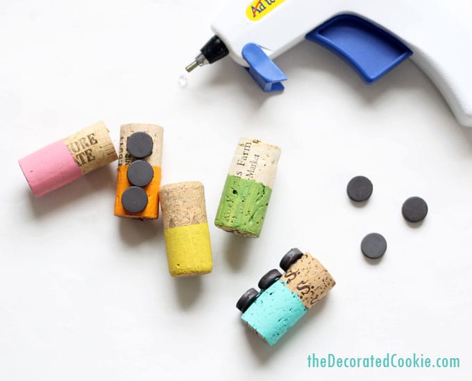 wine cork succulent planter magnets 