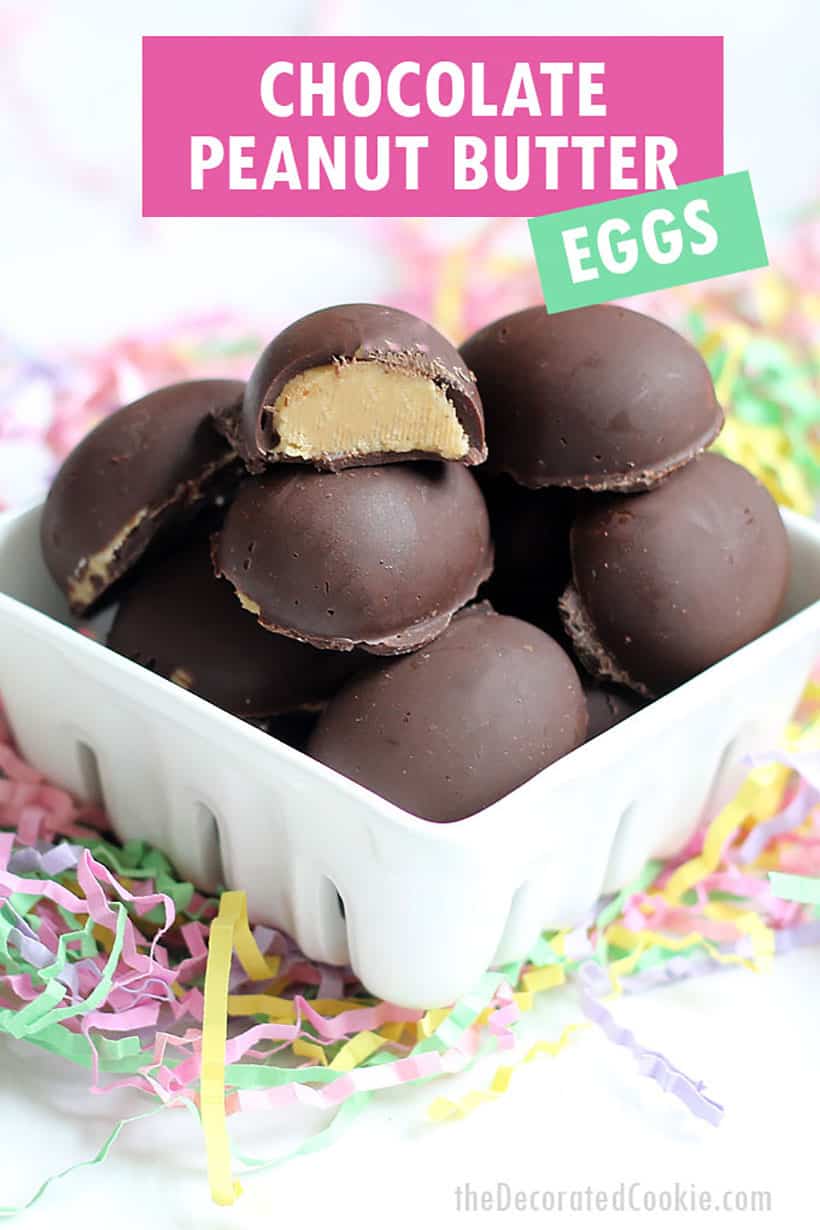 homemade Reese's chocolate peanut butter eggs