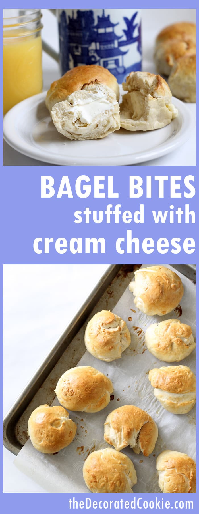 homemade Bantam bagels stuffed with cream cheese -- video how-tos 