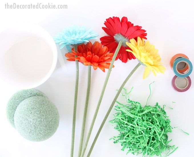 preparing a booze bouquet 