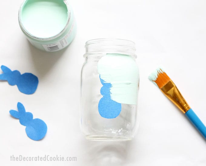 Easter bunny mason jars