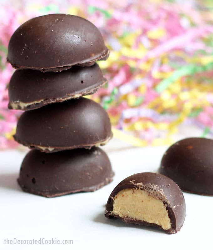 homemade chocolate peanut butter eggs -- copycat Reese's peanut butter eggs 