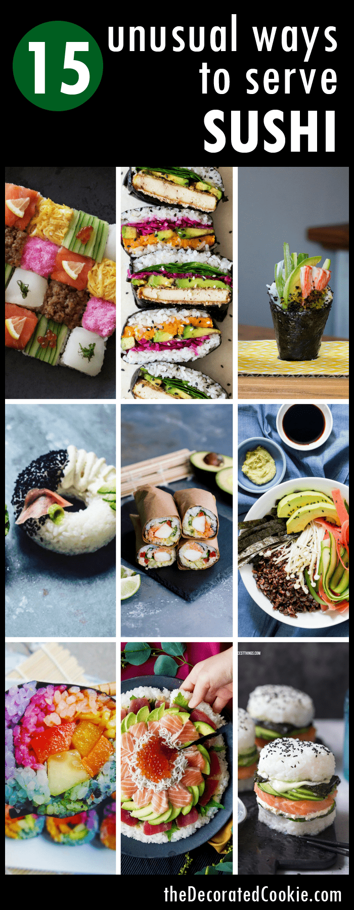 15 unusual ways to serve sushi