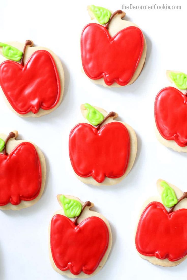 apple decorated cookies