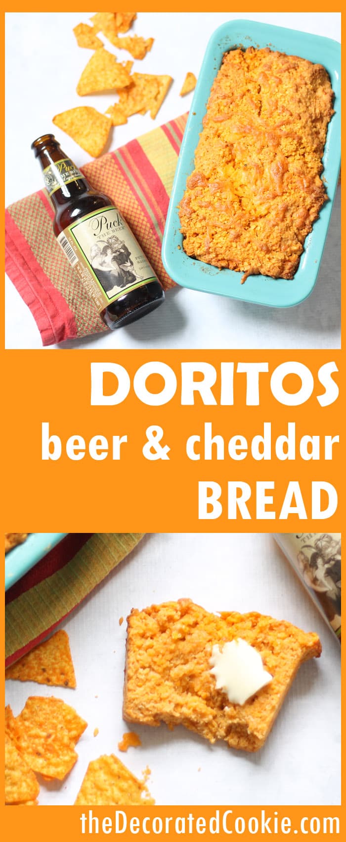 amazing DORITOS beer and cheddar bread -- best ever quick bread 