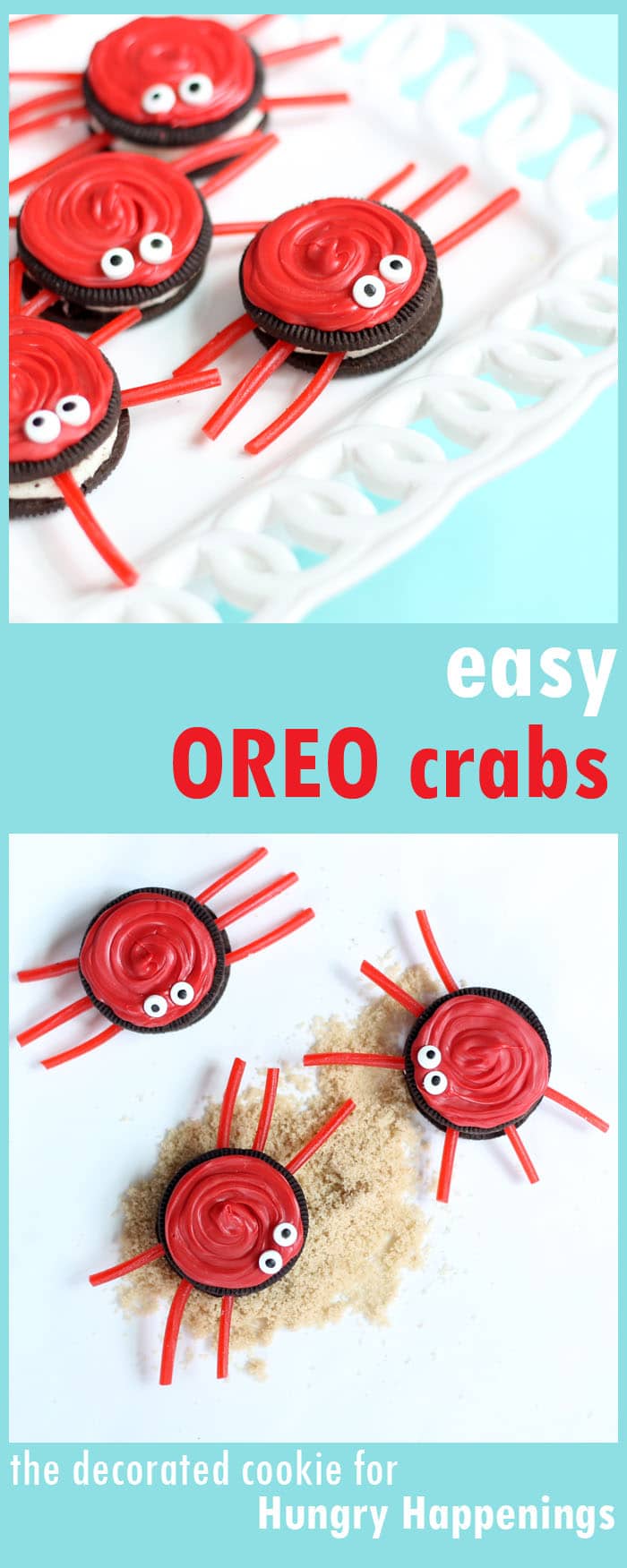 easy Oreo crabs -- summer food craft 