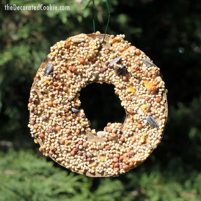 easy birdseed ornaments -- fun kid-friendly garden craft