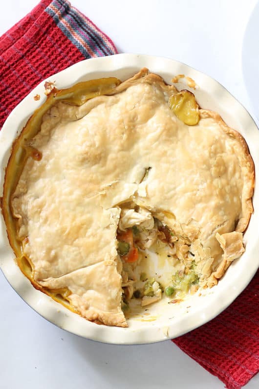 Easy chicken pot pie recipe! Video recipe included.