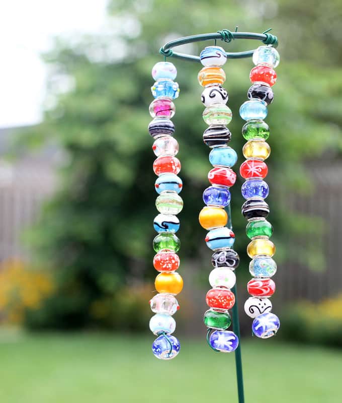 EASY beaded garden ornaments -- kids -- garden craft 