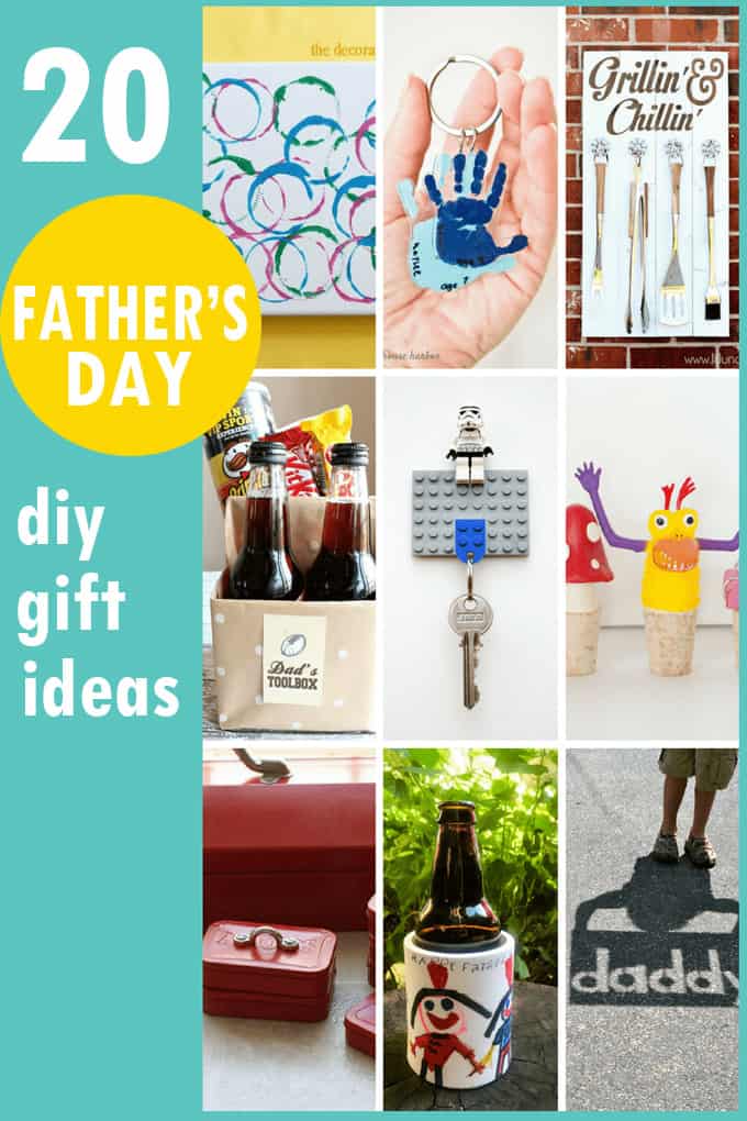 A roundup of 20 of the Best handmade Father's Day gifts kids (and adults can make) that he might actually want. DIY gift ideas. #FathersDay #FathersDayGiftIdeas #Kids #HandmadeGiftIdeas 