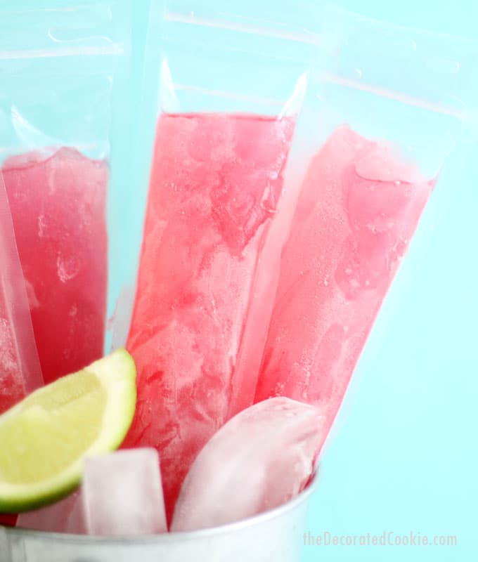cocktail slushies -- cosmopolitan ice pops -- video how-tos 