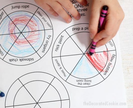 fidget spinner game free printables -- keep the kids busy