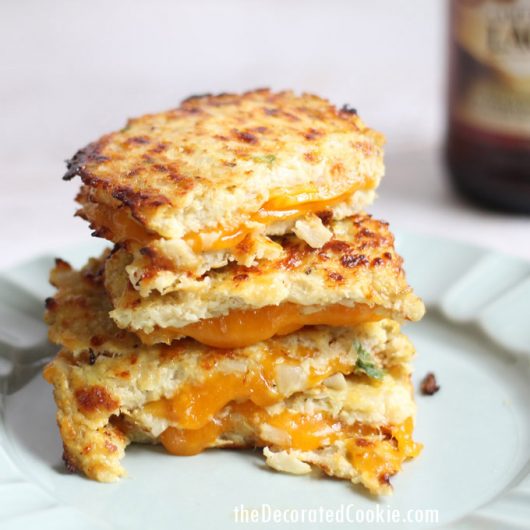 grilled cheese with cauliflower bread is a lowcarb, ketofriendly lunch