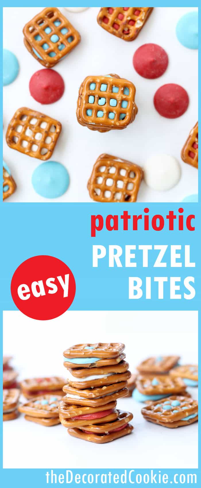 Patriotic pretzel bites -- quick and easy last-minute treat for the 4th of July -- video how-tos 