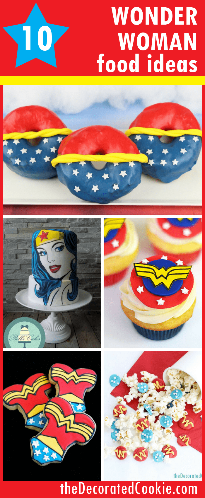 Wonder Woman food ideas -- Wonder Woman party ideas -- superhero --Wonder Woman movie