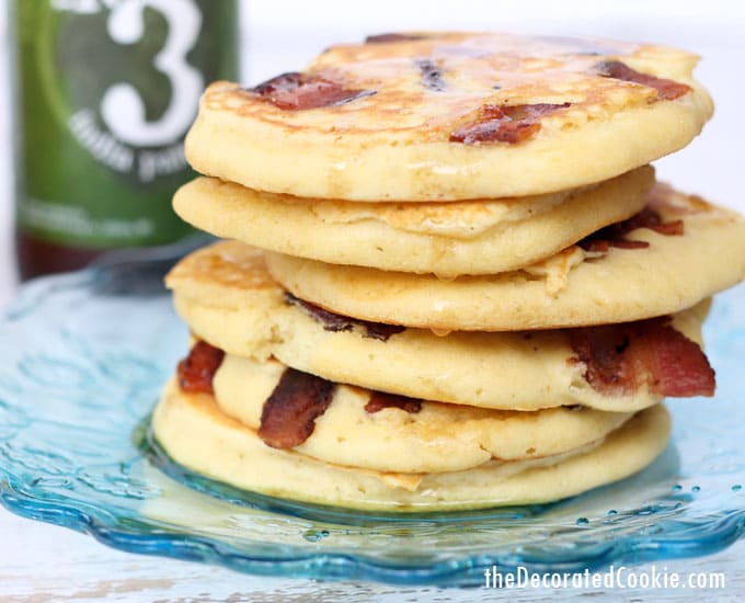 beer and bacon pancakes -- delicious, unusual breakfast idea