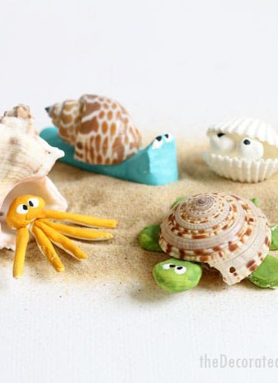 how to make sea shell creatures -- beach crafts -- summer -- sea animals