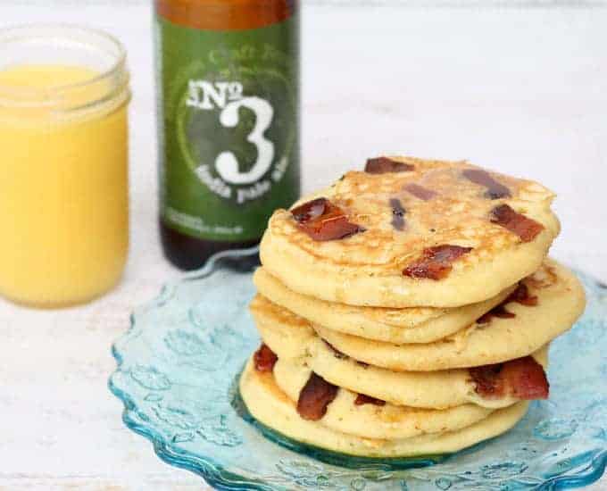 beer and bacon pancakes -- delicious, unusual breakfast idea