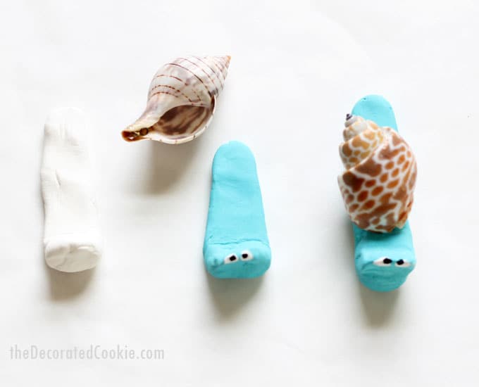 how to make sea shell creatures -- beach crafts -- summer -- sea animals 