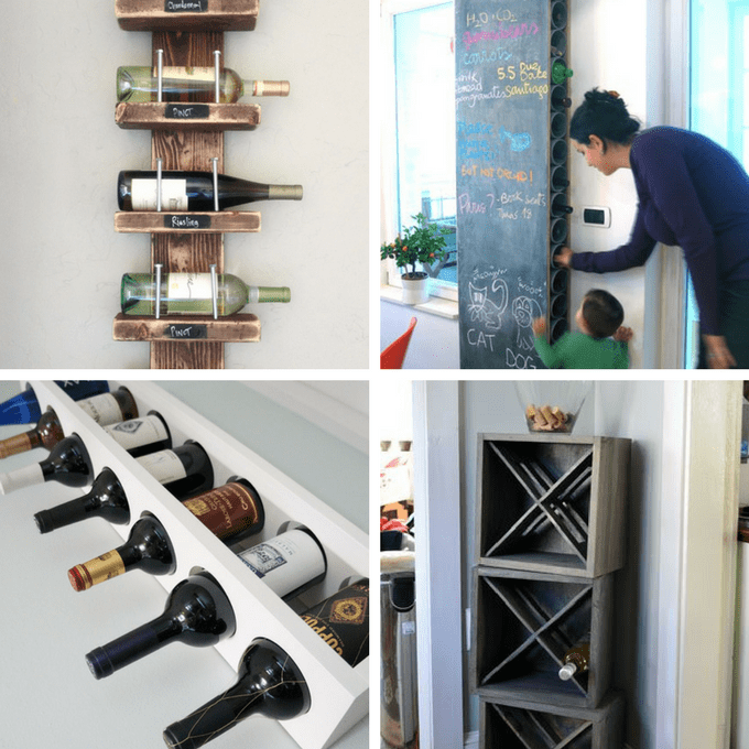 roundup of 24 awesome DIY wine racks you can make -- home decor