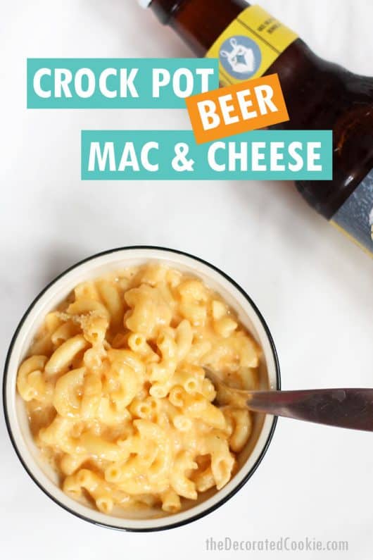 CROCK POT BEER MAC AND CHEESE easy side dish or dinner
