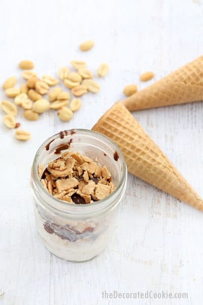 Drumsticks ice cream in a jar