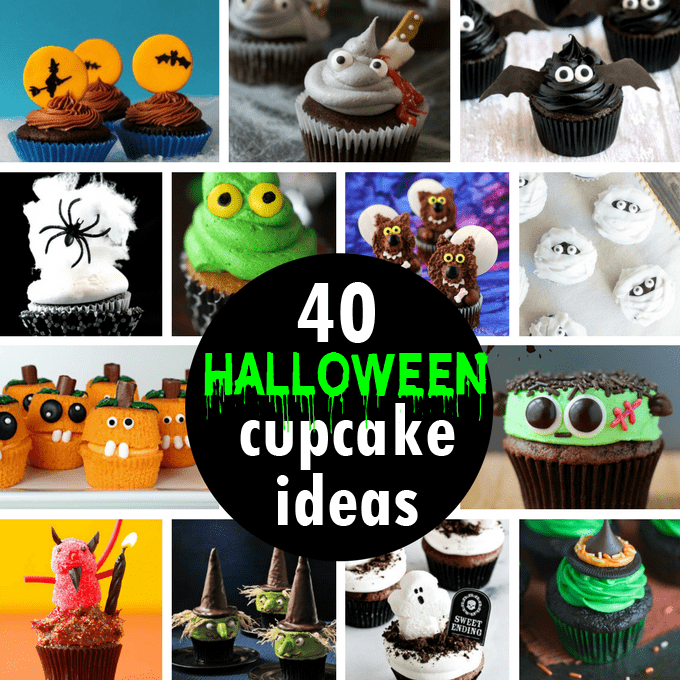 roundup of 40 awesome Halloween cupcake ideas