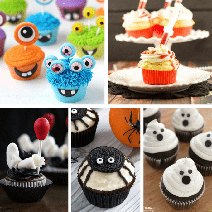 roundup of 40 awesome Halloween cupcake ideas 