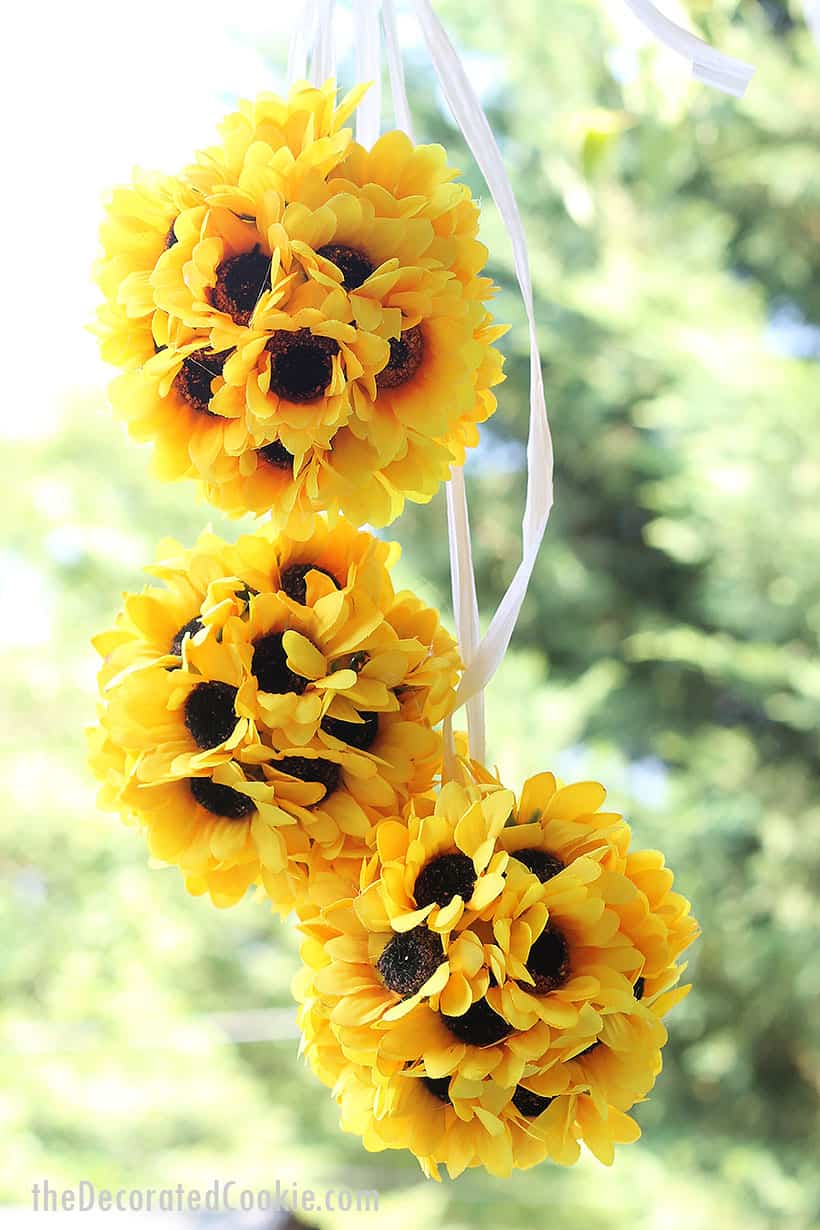 sunflower kissing balls