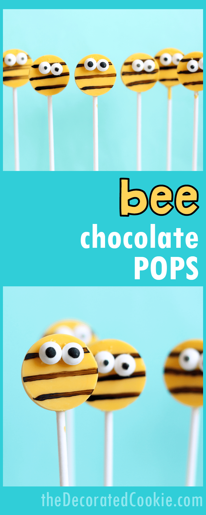 bee chocolate pops - The Decorated Cookie