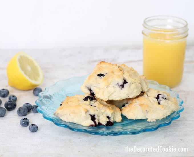 four-ingredient lemon blueberry scones --- copycat Starbucks recipe