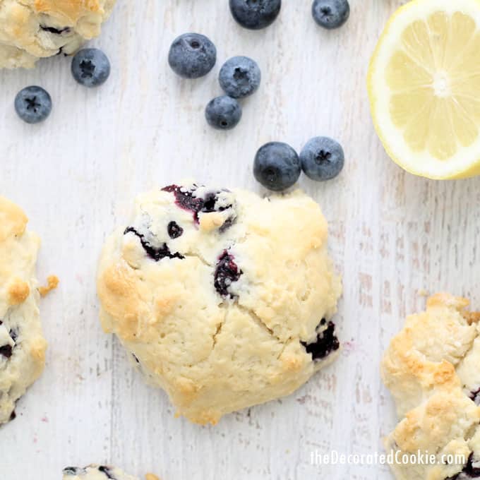 four-ingredient lemon blueberry scones --- copycat Starbucks recipe