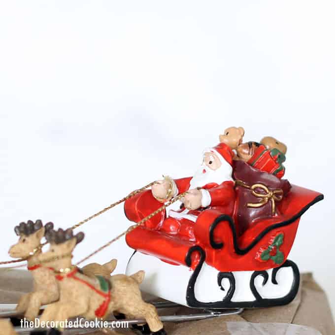Santa in his sleigh ornament 