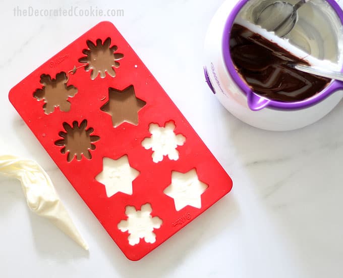 candy melts in snowflake mold 
