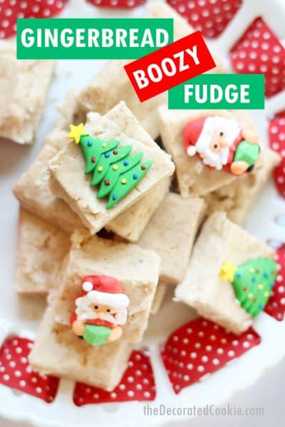 gingerbread boozy fudge with vodka for Christmas