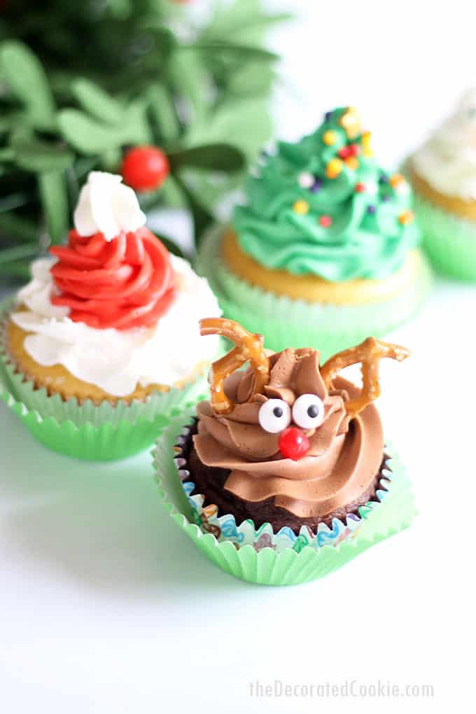 Easy Christmas cupcakes, four ways 