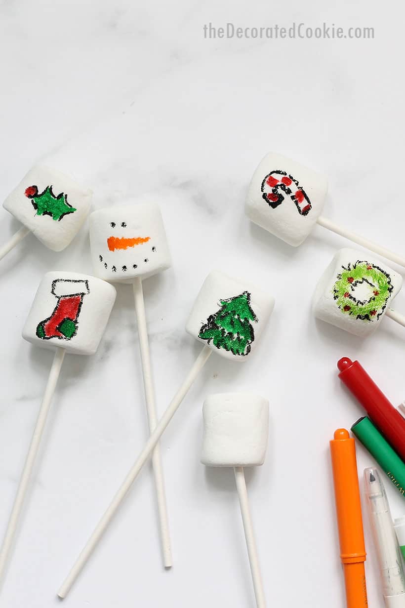 christmas marshmallow drawings 