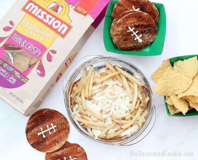 Football tortillas and Make your own home town dip! Mission® Tortillas + Mission® Tortilla Chips -- football viewing party PRIZE PACK #MissionPartyKit #ad