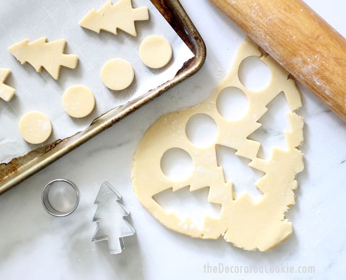 rolling out cookie dough 