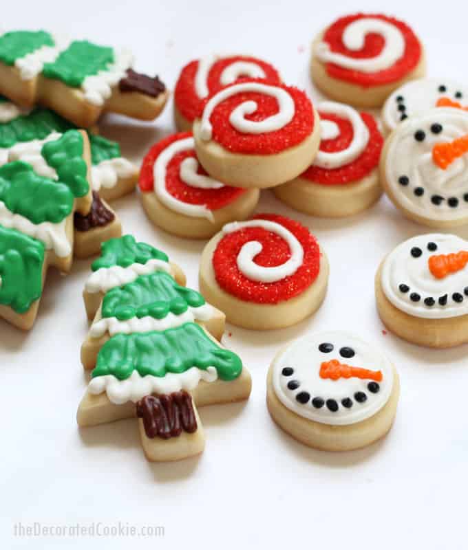 Decorated Christmas cookies, no-fail cut-out cookie and ...