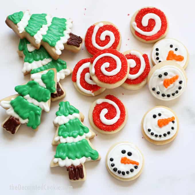 Decorated Christmas cookies, no-fail cut-out cookie and royal ...