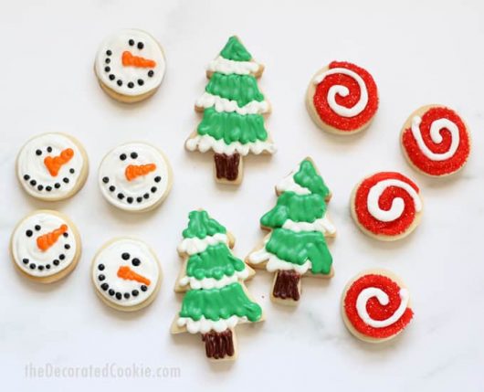 Decorated Christmas cookies, no-fail cut-out cookie and royal icing recipes