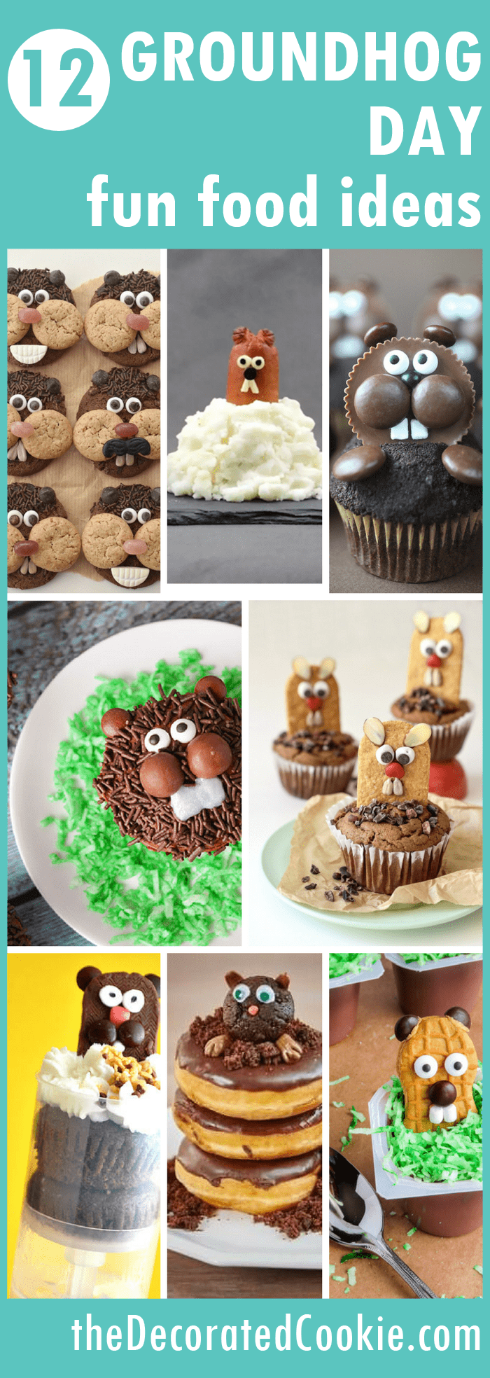 A roundup of 12 Groundhog Day fun food ideas to celebrate with kids. Great ideas for holiday classroom treats.